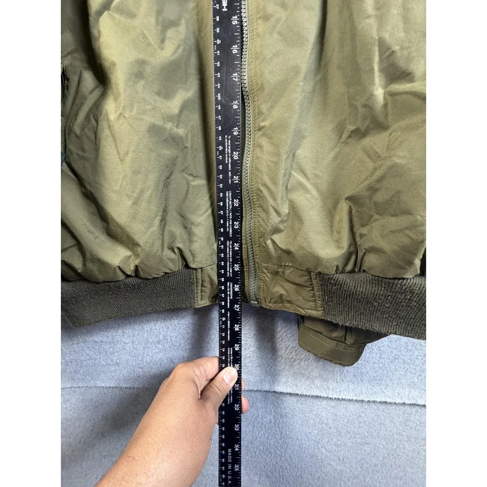 Remington Jacket Mens 2XL Green Nylon Bomber Outdoor Hunting Lined Zip Pockets